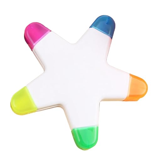 Honhoha Stern-Textmarker, Multi-Textmarker - Sternförmige fluoreszierende Marker | Lebendige Buchmarker, kreative Aquarellstifte für Kinder, Mädchen und Erwachsene Honhoha Stern-Textmarker, Multi-Textmarker - Sternförmige fluoreszierende Marker | Lebendige Buchmarker, kreative Aquarellstifte für Kinder, Mädchen und Erwachsene von Honhoha