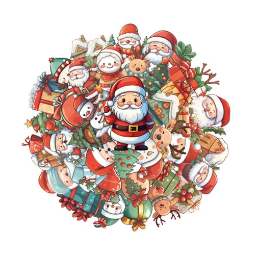 Weihnachtsaufkleber zum Basteln | 50 Stück Weihnachtsmann-Laptop-Aufkleber,Bunter Aufkleber für Gepäck, niedliche Cartoon-Etiketten für Computergepäck Honhoha von Honhoha