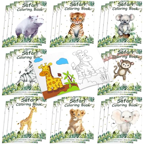24 Stück Tiere Malbücher Dschungel Safari Tiere Ausmalbücher Party Mitgebsel für Kinder Mini DIY Kunst Malbücher Safari Zoo Tiere Kritzelbücher für Waldtiere Geburtstagsgeschenk (Aquarell) 24 Stück Tiere Malbücher Dschungel Safari Tiere Ausmalbücher Party Mitgebsel für Kinder Mini DIY Kunst Malbücher Safari Zoo Tiere Kritzelbücher für Waldtiere Geburtstagsgeschenk (Aquarell) von Honoson