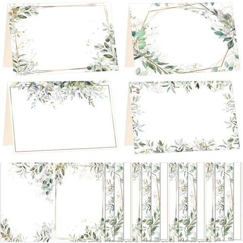 Honoson 48 Stück Aquarell-Grün-Platzkarten für Tischgedeck, 11,7 x 7,6 cm, blanko, befüllbar, Eukalyptus-Zelt, faltbare Namenskarte für Hochzeiten, Partys, Bankette Honoson 48 Stück Aquarell-Grün-Platzkarten für Tischgedeck, 11,7 x 7,6 cm, blanko, befüllbar, Eukalyptus-Zelt, faltbare Namenskarte für Hochzeiten, Partys, Bankette von Honoson