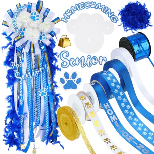 Honoson Homecoming Mum Supplies Set beinhaltet Papierscheiben-Rückseite und Rolle DIY verschiedene Seidenbänder für Heimkehr, Fußballspiel, Tanzen, Gastgeschenke für Party, König, Königin (Pfote) Honoson Homecoming Mum Supplies Set beinhaltet Papierscheiben-Rückseite und Rolle DIY verschiedene Seidenbänder für Heimkehr, Fußballspiel, Tanzen, Gastgeschenke für Party, König, Königin (Pfote) von Honoson