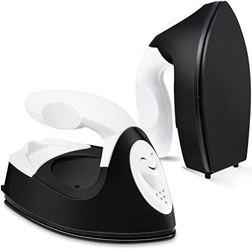 Honoson Mini-Basteleisen, Mini-Wärmepresse, klein, tragbar, kleines Eisen mit Ladestation, Zubehör für Sicherungsperlen, Patch, DIY-Schuhe, T-Shirts, Wärmeübertragung, Vinyl-Projekte (schwarz) von Honoson