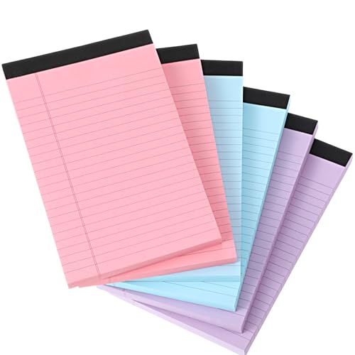 Honoson Notizblöcke, breit, liniert, 100 Blatt/Block, Blau, Lila, Rosa, 3 Farben, für Schule, Büro, Zuhause, 6 Stück Honoson Notizblöcke, breit, liniert, 100 Blatt/Block, Blau, Lila, Rosa, 3 Farben, für Schule, Büro, Zuhause, 6 Stück von Honoson