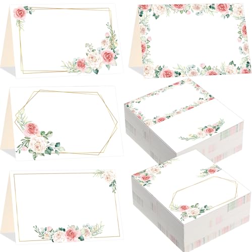 Honoson Tischkarten mit Blumenmuster, 8,9 x 5,1 cm, blanko, befüllbare Sitzkarte, rosa Blumenzelt, faltbare Namenskarte für Hochzeiten, Partys, Bankette, Babypartys, reservierte Sitzgelegenheiten Honoson Tischkarten mit Blumenmuster, 8,9 x 5,1 cm, blanko, befüllbare Sitzkarte, rosa Blumenzelt, faltbare Namenskarte für Hochzeiten, Partys, Bankette, Babypartys, reservierte Sitzgelegenheiten von Honoson