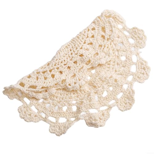 Handgefertigte Baumwoll-Tischdecke mit Häkelspitze, rund, Tischset, dekorative Abdeckung für Esszimmer, Hotel, Restaurant, Beige, 13 cm, 25 cm, 35 cm, 45 cm Handgefertigte Baumwoll-Tischdecke mit Häkelspitze, rund, Tischset, dekorative Abdeckung für Esszimmer, Hotel, Restaurant, Beige, 13 cm, 25 cm, 35 cm, 45 cm von Honseadek