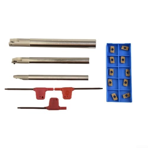 Honseadek BAP Professional CNC Wendeschneidfräserhalter Set, 300R C10-10 C12-12 C16-16 mit 10 Hartmetalleinsätzen APMT1135 für die Metallbearbeitung Honseadek BAP Professional CNC Wendeschneidfräserhalter Set, 300R C10-10 C12-12 C16-16 mit 10 Hartmetalleinsätzen APMT1135 für die Metallbearbeitung von Honseadek