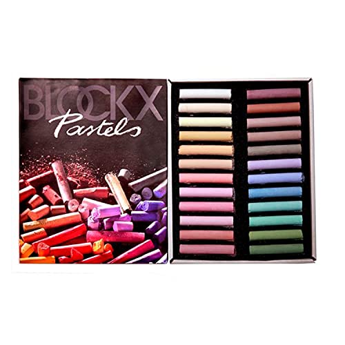 Blockx Künstler-Pastellkreiden, Set mit 24 brillanten, hellen Farbtönen im Feinkarton, von Hand gefertigt mit reinen Pigmenten, leuchtende Farben mit hoher Deckkraft Blockx Künstler-Pastellkreiden, Set mit 24 brillanten, hellen Farbtönen im Feinkarton, von Hand gefertigt mit reinen Pigmenten, leuchtende Farben mit hoher Deckkraft von Honsell
