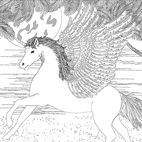 Honsell 12118 - Keilrahmen mit Pegasus Motiv, Format 30 x 30 cm, Vorgedrucktes Motiv zum Ausmalen mit Acryl-, Aquarell- und Ölfarben und Filz- und Farbstifte von Honsell