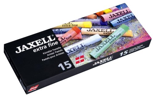 Honsell 46015 - Jaxell extra fine Künstlerpastelle, 15er Set im Kartonetui, weicher Farbabstrich, hohe Farbbrillanz, für Künstler, Hobbymaler, Schule, Kunstunterricht und Ausbildung von Honsell