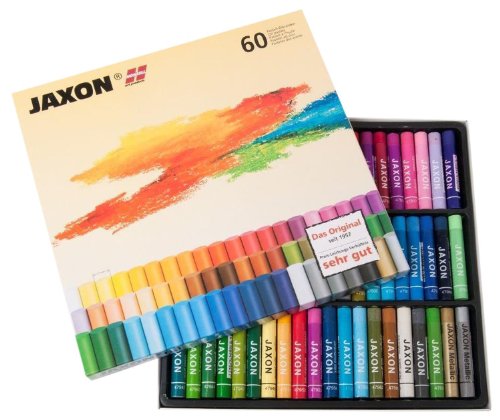 Honsell 47460 - Jaxon Ölpastellkreide, 60er Set im Kartonetui, brillante, lichtechte Farben, ideal für Künstler, Hobbymaler, Kinder, Schule, Kunstunterricht, frei von Schadstoffen von Honsell