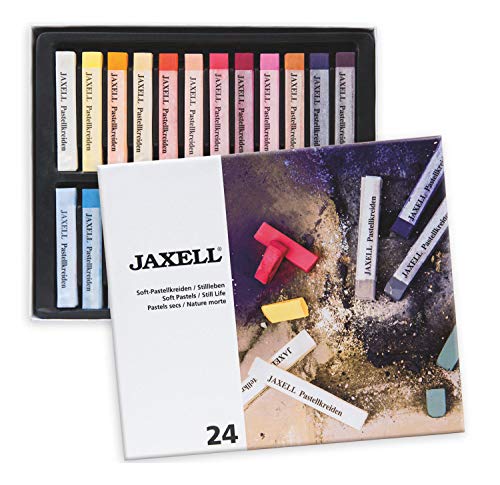 Honsell 47643 - Jaxell Soft Pastellkreiden als 24er Themen Set Stillleben, satte Farben, für flächiges und präzises Arbeiten, für Künstler, Hobbymaler, Schule, Kunstunterricht, Ausbildung von Honsell