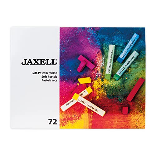 Honsell 47648 - Jaxell Pastellkreide, eckige Form, 72er Set, für flächiges und präzises Arbeiten, satte, lichtechte Farben, ideal für Künstler, Hobbymaler, Kinder, Schule, Kunstunterricht von Honsell