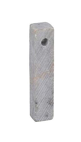 Honsell 79409 - Speckstein Rohling mit Loch, Stäbchen-Anhänger in der Farbe Light green, mit 4 mm Lochbohrung, ca. 5 x 1 x 1 cm groß, aus weichem Gestein, ideal auch für Kinder von Honsell