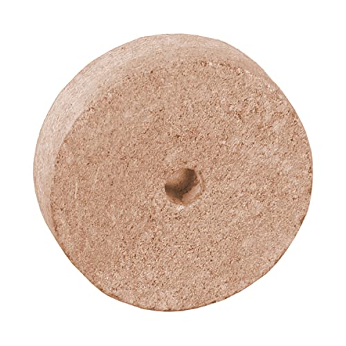Honsell 79418 - Speckstein Rohling mit Loch, Donut-Anhänger in der Farbe Brown, mit 6-7 mm Lochbohrung, ca. 3,5 x 3,5 x 1 cm groß, aus weichem Gestein, ideal auch für Kinder von Honsell