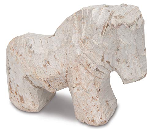 Honsell 79423 - Speckstein Rohling Pferd, vorgefertigte Figur aus Speckstein, ca. 10 cm groß, zum Bearbeiten mit Raspel und Feile, ideal auch für Kinder von Honsell