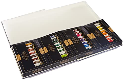 Honsell 86036 - Mijello Mission Gold Aquarellfarben Set mit 36 Tuben á 7 ml, mit Palette, hochentwickelte Künstler-Aquarellfarbe, intensive Leuchtkraft, ohne Kobalt- oder Kadmiumpigmente von Honsell