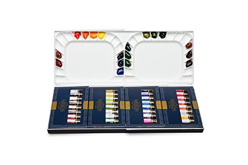 Honsell 86036 - Mijello Mission Gold Aquarellfarben Set mit 36 Tuben á 7 ml, mit Palette, hochentwickelte Künstler-Aquarellfarbe, intensive Leuchtkraft, ohne Kobalt- oder Kadmiumpigmente von Honsell