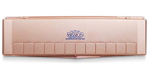 Mijello Honsell 87024 - Mijello Mission Gold Aquarellkasten mit 24 Farben in 3/4 Näpfchen, hochentwickelte Künstler-Aquarellfarbe, intensive Leuchtkraft, ohne Kobalt- oder Kadmiumpigmente von Mijello