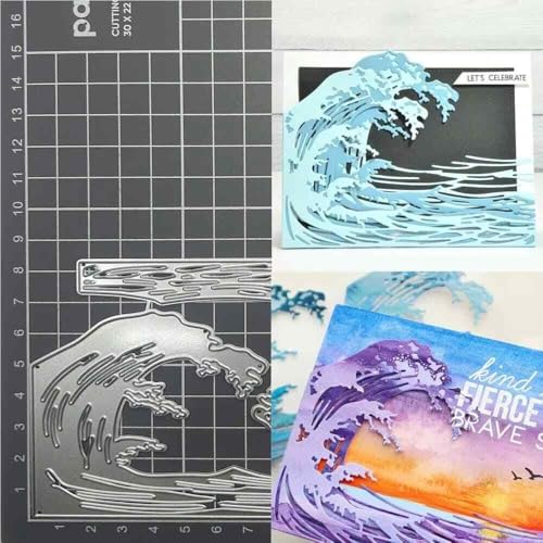 Honsik Metall-Stanzformen, Meereswelle, tolle Welle, Stanzschablonen für DIY, Scrapbooking, Fotoalbum, dekorative Prägung, Papier, Kartenherstellung Honsik Metall-Stanzformen, Meereswelle, tolle Welle, Stanzschablonen für DIY, Scrapbooking, Fotoalbum, dekorative Prägung, Papier, Kartenherstellung von Honsik
