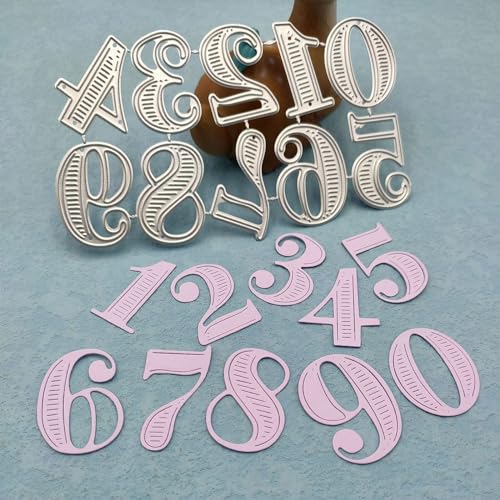 Honsik Stanzformen für Karten, Fettgedruckte Zahlen, Metall-Stanzformen, DIY-Stanzschablonen für Scrapbooking, Fotoalbum, Papierbasteln, dekorative Prägekarten, Kartenherstellung Honsik Stanzformen für Karten, Fettgedruckte Zahlen, Metall-Stanzformen, DIY-Stanzschablonen für Scrapbooking, Fotoalbum, Papierbasteln, dekorative Prägekarten, Kartenherstellung von Honsik