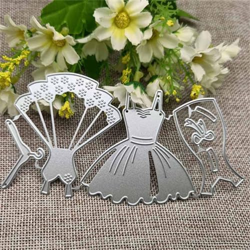 Honsik Stanzschablonen für Karten, 3 Stück, Frauenkleid, Metall, Stanzformen für Scrapbooking, Fotoalbum, Papierbasteln, dekorative Präge, Kartenherstellung Honsik Stanzschablonen für Karten, 3 Stück, Frauenkleid, Metall, Stanzformen für Scrapbooking, Fotoalbum, Papierbasteln, dekorative Präge, Kartenherstellung von Honsik