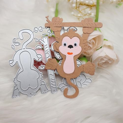 Honsik Stanzschablonen für Karten, Motiv: Affe, Metall, Schablonen für Scrapbooking, Fotoalbum, Papierbasteln, dekorative Prägekarten, Stanzformen Honsik Stanzschablonen für Karten, Motiv: Affe, Metall, Schablonen für Scrapbooking, Fotoalbum, Papierbasteln, dekorative Prägekarten, Stanzformen von Honsik