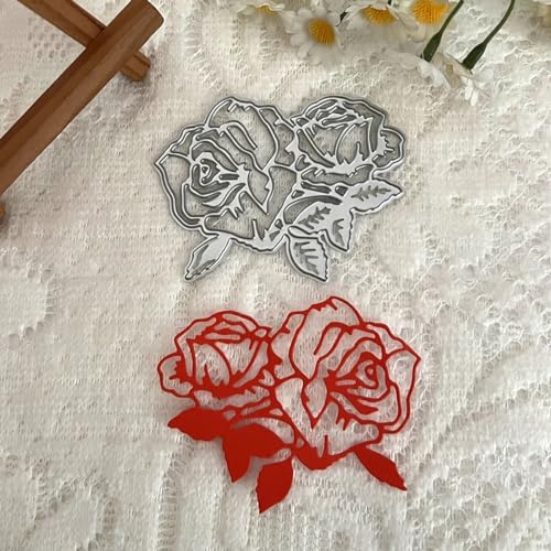 Honsik Stanzschablonen für Karten, Rosen-Blume, Metall, Stanzformen für Scrapbooking, Fotoalbum, Papierbasteln, dekorative Präge, Kartenherstellung von Honsik