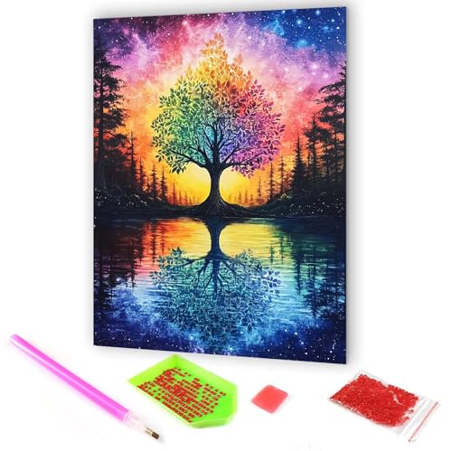 Hoobee 5D DIY Diamond Painting Baum, Diamond Painting Bilder Landschaft, Diamond Painting Erwachsene, Vollbohrer Stickerei Kreuzstich Kunst Handwerk für Zuhause Wanddekoration 30x40cm-02 Hoobee 5D DIY Diamond Painting Baum, Diamond Painting Bilder Landschaft, Diamond Painting Erwachsene, Vollbohrer Stickerei Kreuzstich Kunst Handwerk für Zuhause Wanddekoration 30x40cm-02 von Hoobee