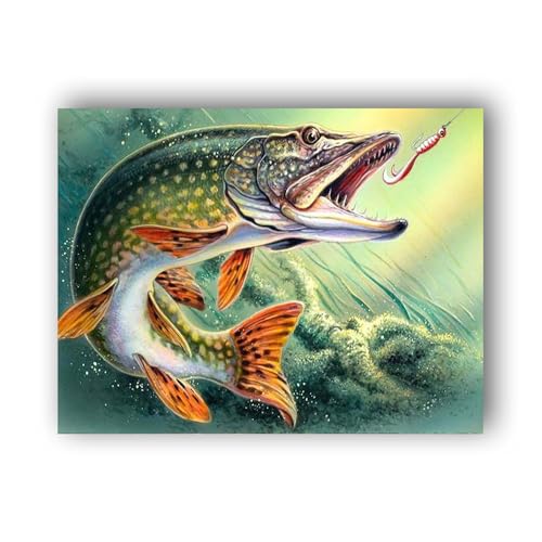 Hoobee 5D DIY Diamond Painting Fisch, Diamond Painting Bilder Tier, Diamond Painting Erwachsene, Vollbohrer Stickerei Kreuzstich Kunst Handwerk für Zuhause Wanddekoration 30x40cm-26 Hoobee 5D DIY Diamond Painting Fisch, Diamond Painting Bilder Tier, Diamond Painting Erwachsene, Vollbohrer Stickerei Kreuzstich Kunst Handwerk für Zuhause Wanddekoration 30x40cm-26 von Hoobee