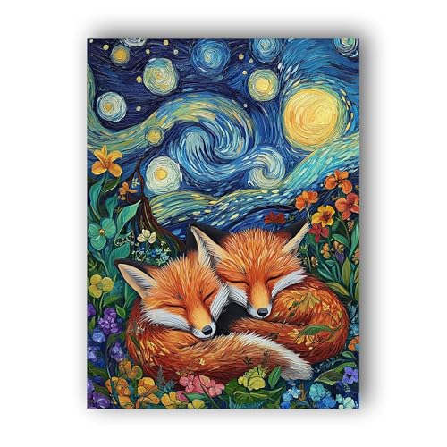 Hoobee 5D DIY Diamond Painting Fuchs, Diamond Painting Bilder Tier, Vollbohrer Stickerei Kreuzstich Kunst Handwerk für Zuhause Wanddekoration 30x40cm-62 von Hoobee