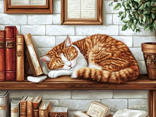 Hoobee 5D DIY Diamond Painting Katze, Diamond Painting Bilder Tier, Vollbohrer Stickerei Kreuzstich Kunst Handwerk für Zuhause Wanddekoration 30x40cm-93 Hoobee 5D DIY Diamond Painting Katze, Diamond Painting Bilder Tier, Vollbohrer Stickerei Kreuzstich Kunst Handwerk für Zuhause Wanddekoration 30x40cm-93 von Hoobee