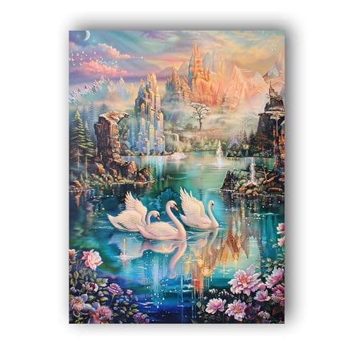 Hoobee 5D DIY Diamond Painting Schwan, Diamond Painting Bilder Tier, Vollbohrer Stickerei Kreuzstich Kunst Handwerk für Zuhause Wanddekoration 30x40cm Schwan651 Hoobee 5D DIY Diamond Painting Schwan, Diamond Painting Bilder Tier, Vollbohrer Stickerei Kreuzstich Kunst Handwerk für Zuhause Wanddekoration 30x40cm Schwan651 von Hoobee