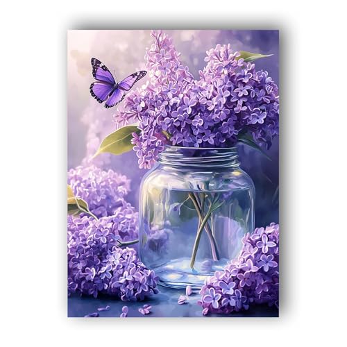 Hoobee 5D DIY Diamond Painting Violett, Diamond Painting Bilder Blume, Vollbohrer Stickerei Kreuzstich Kunst Handwerk für Zuhause Wanddekoration 30x40cm-82 Hoobee 5D DIY Diamond Painting Violett, Diamond Painting Bilder Blume, Vollbohrer Stickerei Kreuzstich Kunst Handwerk für Zuhause Wanddekoration 30x40cm-82 von Hoobee