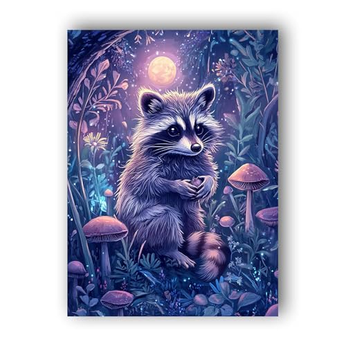 Hoobee 5D DIY Diamond Painting Waschbär, Diamond Painting Bilder Tier, Vollbohrer Stickerei Kreuzstich Kunst Handwerk für Zuhause Wanddekoration 30x40cm-70 Hoobee 5D DIY Diamond Painting Waschbär, Diamond Painting Bilder Tier, Vollbohrer Stickerei Kreuzstich Kunst Handwerk für Zuhause Wanddekoration 30x40cm-70 von Hoobee