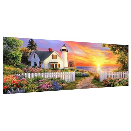 Hoobee 5D DIY Sonnenuntergang Diamond Painting Groß, Diamond Painting Bilder Leuchtturm, Diamant Painting Groß xxl Vollbohrer Stickerei Kreuzstich Kunst Handwerk für Zuhause Wanddekoration 30x80cm-1 Hoobee 5D DIY Sonnenuntergang Diamond Painting Groß, Diamond Painting Bilder Leuchtturm, Diamant Painting Groß xxl Vollbohrer Stickerei Kreuzstich Kunst Handwerk für Zuhause Wanddekoration 30x80cm-1 von Hoobee