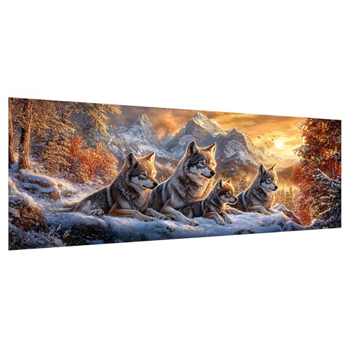 Hoobee 5D DIY Wolf Diamond Painting Groß, Diamond Painting Bilder Tier, Diamant Painting Groß xxl Vollbohrer Stickerei Kreuzstich Kunst Handwerk für Zuhause Wanddekoration 30x80cm-4 Hoobee 5D DIY Wolf Diamond Painting Groß, Diamond Painting Bilder Tier, Diamant Painting Groß xxl Vollbohrer Stickerei Kreuzstich Kunst Handwerk für Zuhause Wanddekoration 30x80cm-4 von Hoobee