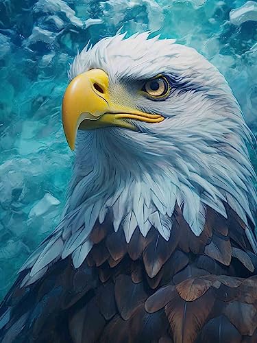 Hoobee 5D Diamond Painting Adler, Diamond Painting Bilder Vogel, Diamond Painting Erwachsene Tier, Vollbohrer Stickerei Kreuzstich Kunst Handwerk für Zuhause Wanddekoration (40×50 cm)-123 von Hoobee