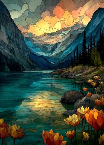 Diamond Painting Kinder Abstrakt, Diamant Painting Bilder Landschaft DIY Eckige Steine Diamant Kunst Malerei Kits, 5D Mosaikherstellung Bastelset Erwachsene für Aesthetic Room Decor 80x100 cm X4-903 Diamond Painting Kinder Abstrakt, Diamant Painting Bilder Landschaft DIY Eckige Steine Diamant Kunst Malerei Kits, 5D Mosaikherstellung Bastelset Erwachsene für Aesthetic Room Decor 80x100 cm X4-903 von Hooixaag