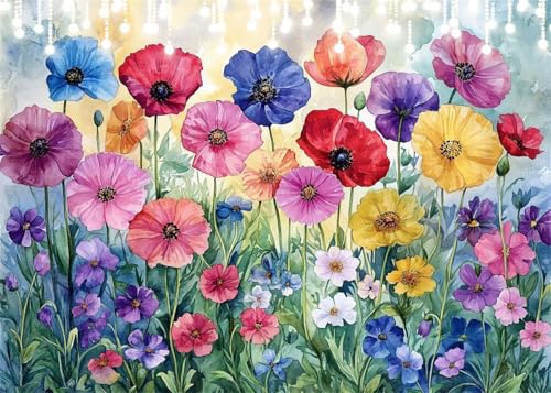 Diamond Painting Kinder Blume, Diamant Painting Bilder Farbe DIY Eckige Steine Diamant Kunst Malerei Kits, 5D Mosaikherstellung Bastelset Erwachsene für Aesthetic Room Decor Geschenke 80x100 cm X4-99 Diamond Painting Kinder Blume, Diamant Painting Bilder Farbe DIY Eckige Steine Diamant Kunst Malerei Kits, 5D Mosaikherstellung Bastelset Erwachsene für Aesthetic Room Decor Geschenke 80x100 cm X4-99 von Hooixaag