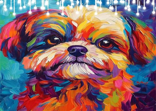 Diamond Painting Kinder Bunt, Diamant Painting Bilder Hund DIY Eckige Steine Diamant Kunst Malerei Kits, 5D Mosaikherstellung Bastelset Erwachsene für Aesthetic Room Decor Geschenke 80x100 cm X4-107 Diamond Painting Kinder Bunt, Diamant Painting Bilder Hund DIY Eckige Steine Diamant Kunst Malerei Kits, 5D Mosaikherstellung Bastelset Erwachsene für Aesthetic Room Decor Geschenke 80x100 cm X4-107 von Hooixaag
