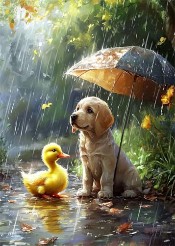 Diamond Painting Kinder Hund, Diamant Painting Bilder Ente DIY Runden Steine Diamant Kunst Malerei Kits, 5D Mosaikherstellung Bastelset Erwachsene für Aesthetic Room Decor Geschenke 80x100 cm X4-1001 Diamond Painting Kinder Hund, Diamant Painting Bilder Ente DIY Runden Steine Diamant Kunst Malerei Kits, 5D Mosaikherstellung Bastelset Erwachsene für Aesthetic Room Decor Geschenke 80x100 cm X4-1001 von Hooixaag