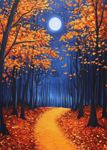 Diamond Painting Kinder Karikatur, Diamant Painting Bilder Wald DIY Runden Steine Diamant Kunst Malerei Kits, 5D Mosaikherstellung Bastelset Erwachsene für Aesthetic Room Decor 80x100 cm X4-997 von Hooixaag