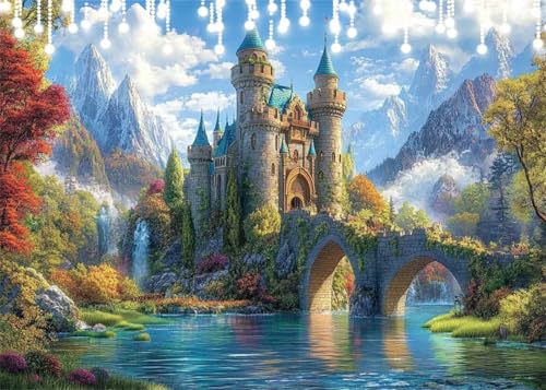 Diamond Painting Kinder Landschaft, Diamant Painting Bilder Schloss DIY Runden Steine Diamant Kunst Malerei Kits, 5D Mosaikherstellung Bastelset Erwachsene für Aesthetic Room Decor 80x100 cm X4-69 Diamond Painting Kinder Landschaft, Diamant Painting Bilder Schloss DIY Runden Steine Diamant Kunst Malerei Kits, 5D Mosaikherstellung Bastelset Erwachsene für Aesthetic Room Decor 80x100 cm X4-69 von Hooixaag