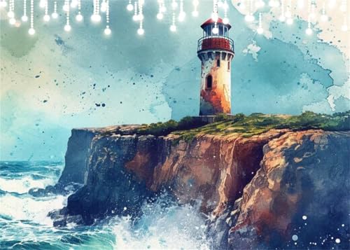 Diamond Painting Kinder Leuchtturm, Diamant Painting Bilder Landschaft DIY Eckige Steine Diamant Kunst Malerei Kits, 5D Mosaikherstellung Bastelset Erwachsene für Aesthetic Room Decor 80x100 cm X4-39 Diamond Painting Kinder Leuchtturm, Diamant Painting Bilder Landschaft DIY Eckige Steine Diamant Kunst Malerei Kits, 5D Mosaikherstellung Bastelset Erwachsene für Aesthetic Room Decor 80x100 cm X4-39 von Hooixaag