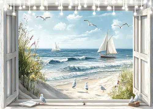 Diamond Painting Kinder Meereswellen, Diamant Painting Bilder Fenster DIY Eckige Steine Diamant Kunst Malerei Kits, 5D Mosaikherstellung Bastelset Erwachsene für Aesthetic Room Decor 80x100 cm X4-31 Diamond Painting Kinder Meereswellen, Diamant Painting Bilder Fenster DIY Eckige Steine Diamant Kunst Malerei Kits, 5D Mosaikherstellung Bastelset Erwachsene für Aesthetic Room Decor 80x100 cm X4-31 von Hooixaag