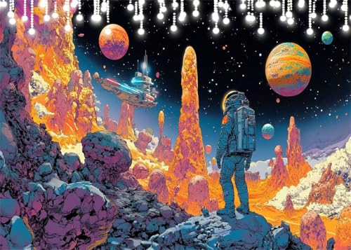 Diamond Painting Kinder Planet, Diamant Painting Bilder Astronaut DIY Eckige Steine Diamant Kunst Malerei Kits, 5D Mosaikherstellung Bastelset Erwachsene für Aesthetic Room Decor 50x70 cm X4-59 Diamond Painting Kinder Planet, Diamant Painting Bilder Astronaut DIY Eckige Steine Diamant Kunst Malerei Kits, 5D Mosaikherstellung Bastelset Erwachsene für Aesthetic Room Decor 50x70 cm X4-59 von Hooixaag