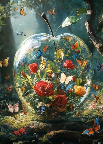 Diamond Painting Kinder Schmetterling, Diamant Painting Bilder Apfel DIY Eckige Steine Diamant Kunst Malerei Kits, 5D Mosaikherstellung Bastelset Erwachsene für Aesthetic Room Decor 80x100 cm X4-963 Diamond Painting Kinder Schmetterling, Diamant Painting Bilder Apfel DIY Eckige Steine Diamant Kunst Malerei Kits, 5D Mosaikherstellung Bastelset Erwachsene für Aesthetic Room Decor 80x100 cm X4-963 von Hooixaag