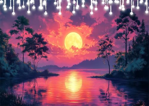 Diamond Painting Kinder Sonnenuntergang, Diamant Painting Bilder Baum DIY Runden Steine Diamant Kunst Malerei Kits, 5D Mosaikherstellung Bastelset Erwachsene für Aesthetic Room Decor 80x100 cm X4-61 Diamond Painting Kinder Sonnenuntergang, Diamant Painting Bilder Baum DIY Runden Steine Diamant Kunst Malerei Kits, 5D Mosaikherstellung Bastelset Erwachsene für Aesthetic Room Decor 80x100 cm X4-61 von Hooixaag