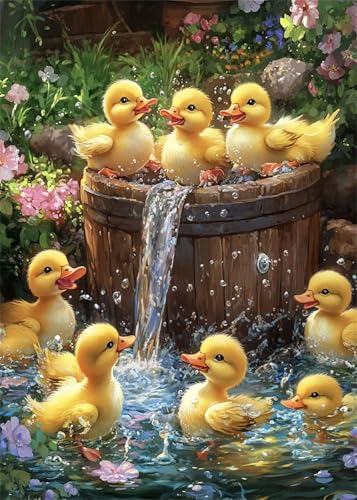Diamond Painting Kinder Tier, Diamant Painting Bilder Ente DIY Runden Steine Diamant Kunst Malerei Kits, 5D Mosaikherstellung Bastelset Erwachsene für Aesthetic Room Decor Geschenke 80x100 cm X4-981 Diamond Painting Kinder Tier, Diamant Painting Bilder Ente DIY Runden Steine Diamant Kunst Malerei Kits, 5D Mosaikherstellung Bastelset Erwachsene für Aesthetic Room Decor Geschenke 80x100 cm X4-981 von Hooixaag