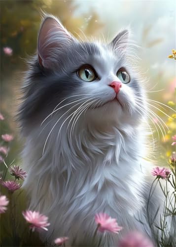 Diamond Painting Kinder Tier, Diamant Painting Bilder Katze DIY Eckige Steine Diamant Kunst Malerei Kits, 5D Mosaikherstellung Bastelset Erwachsene für Aesthetic Room Decor Geschenke 80x100 cm X4-895 Diamond Painting Kinder Tier, Diamant Painting Bilder Katze DIY Eckige Steine Diamant Kunst Malerei Kits, 5D Mosaikherstellung Bastelset Erwachsene für Aesthetic Room Decor Geschenke 80x100 cm X4-895 von Hooixaag